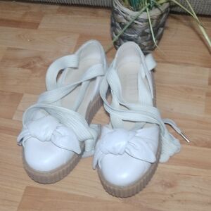 FentyxPuma Women's Cream Knotted Shoes
